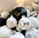 Personalisierte Weihnachtskugel | 8 cm Durchmesser | schwarz matt oder glänzend | Kugel mit Name