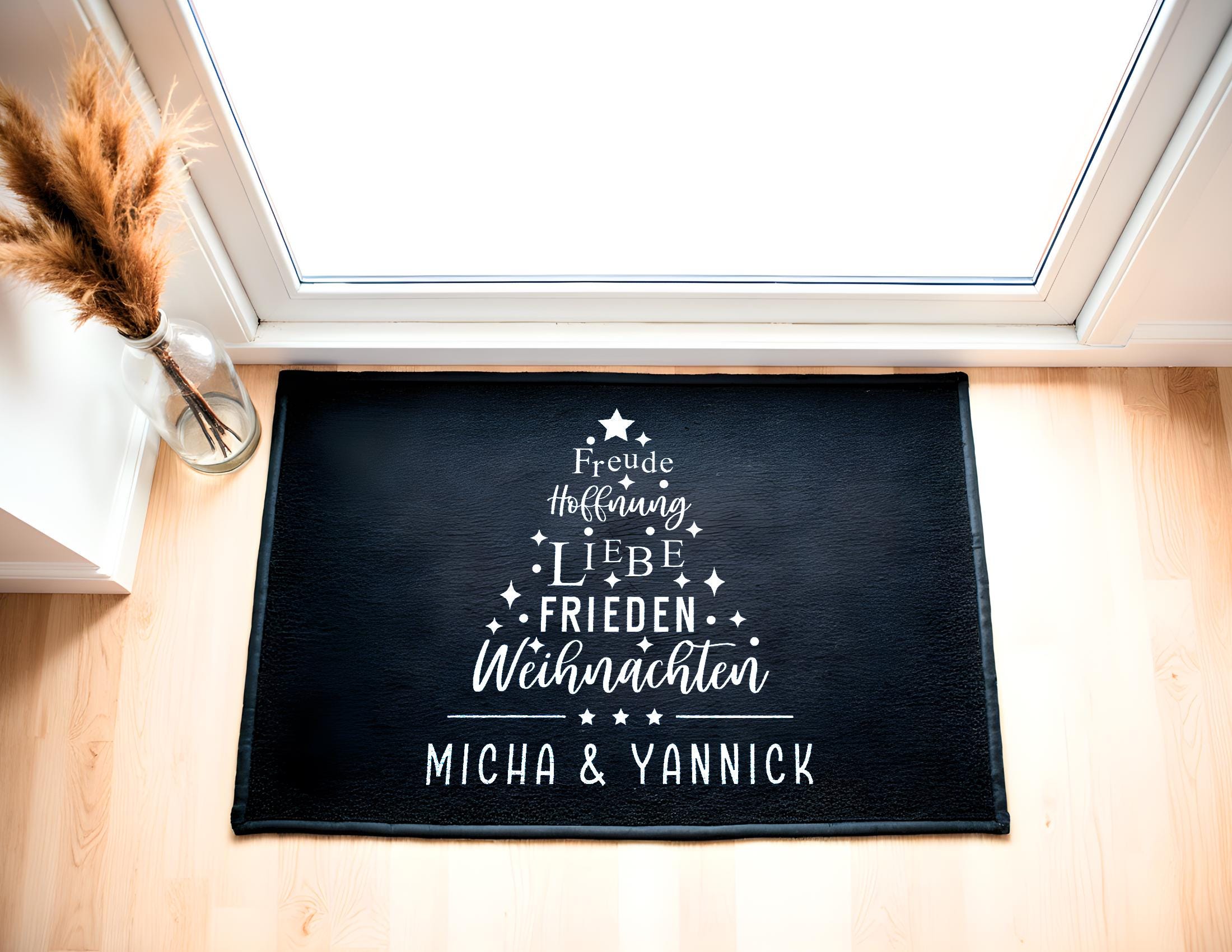 Fußmatte Weihnachten | Tanne personalisiert | Personalisierbarer Fußabtreter