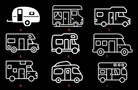 Camper Fußmatte | Personalisierte Fußmatte Camping | Geschenk Wohnmobil | schwarzer Fußabtreter mit Namen | WoMo nach Wahl einsetzbar