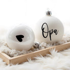 Personalisierte Weihnachtskugel | 8 cm Durchmesser | weiß matt oder glänzend | Kugel mit Name