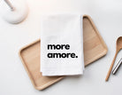 Geschirrtuch | Küchenhandtuch | More amore. | Liebe | mit schwarzer oder pinker Beschriftung