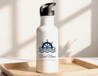 Edelstahl Trinkflasche | Boots Name maritimes Design | Flasche unzerbrechlich | Personalisierbar Geschenk Bootsbesitzer