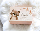 Erinnerungskiste | personalisiert | Baby | Tier-Motiv | Holz Erinnerungsbox | Babygeschenk | Taufe | Geschenkidee Geburt | Auswahl 8 Tiere