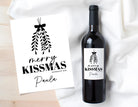 Weihnachten Wein Etikett | Personalisiertes Mitbringsel | Merry Kissmas | Weinlabel Weinflasche