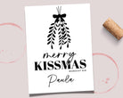Weihnachten Wein Etikett | Personalisiertes Mitbringsel | Merry Kissmas | Weinlabel Weinflasche