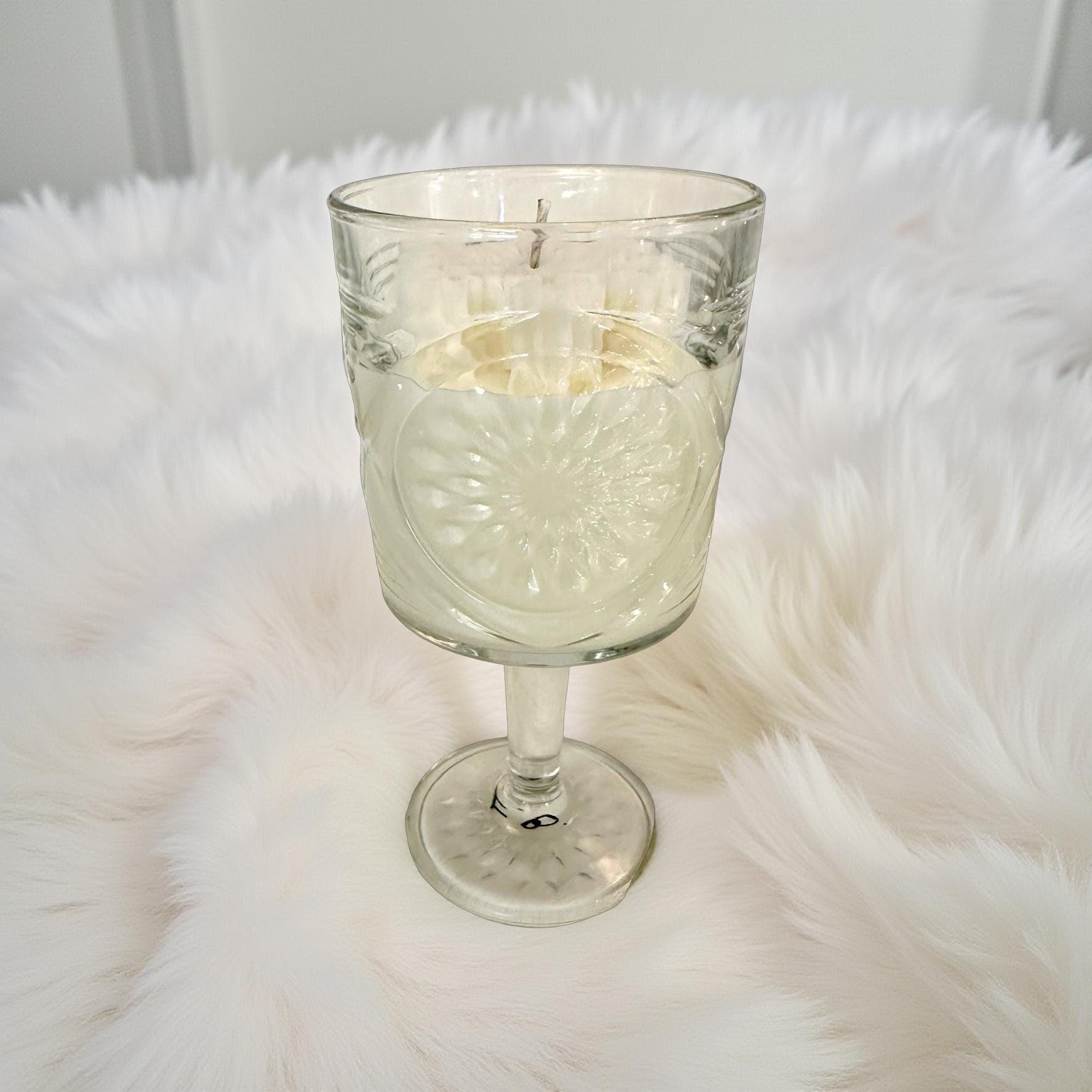 Weihnachtskerzen Eiskristall im Glas | Duftkerze Sojawachs im Glas als Geschenkidee Mitbringsel