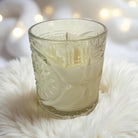 Weihnachtskerzen Eiskristall im Glas | Duftkerze Sojawachs im Glas als Geschenkidee Mitbringsel