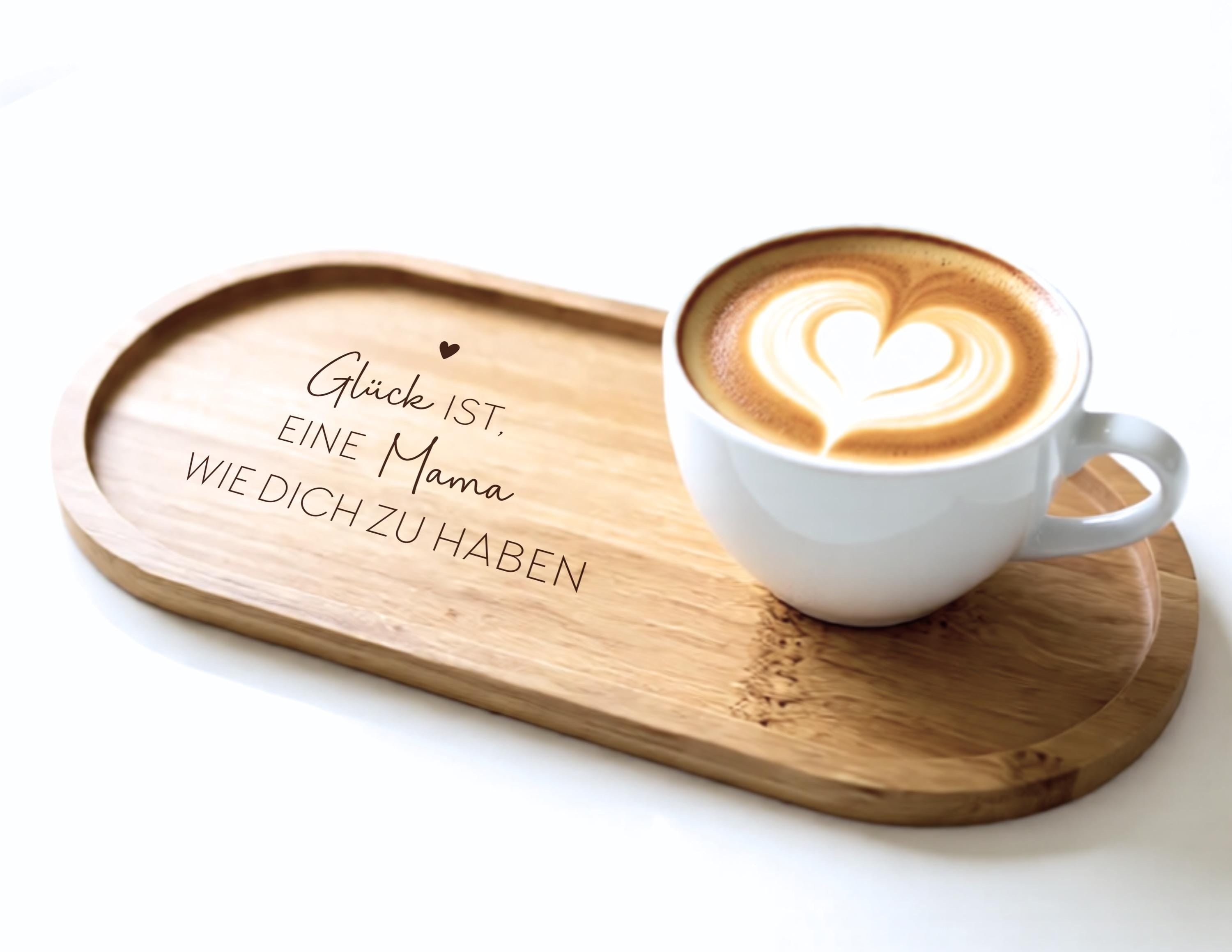 Kleines Tablett personalisiert für Freundin, Schwester, Mama, Bruder, Papa,... | Laser Buchenholz | persönliches Geschenk
