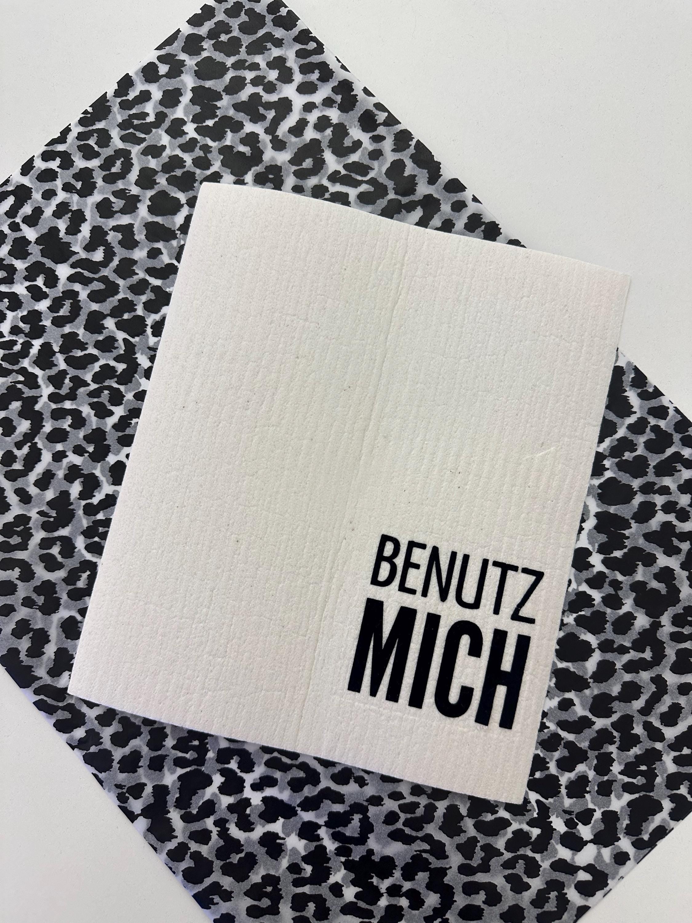 Lustige Schwammtücher 3er Set | Schwammtuch mit Spruch | Spüllappen | Wischtuch weiß | kleines Geschenk Mitbringsel | Öko | waschbar