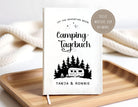 Camping Tagebuch | Weißes Notizbuch mit Personalisierung | Logbuch für Camper in A5 liniert | anpassbar Name, Titel und zusätzliche Headline