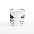 Camping Emaille Tasse – Camping - Home is where I park it | Bruchsicherer Becher für Camper