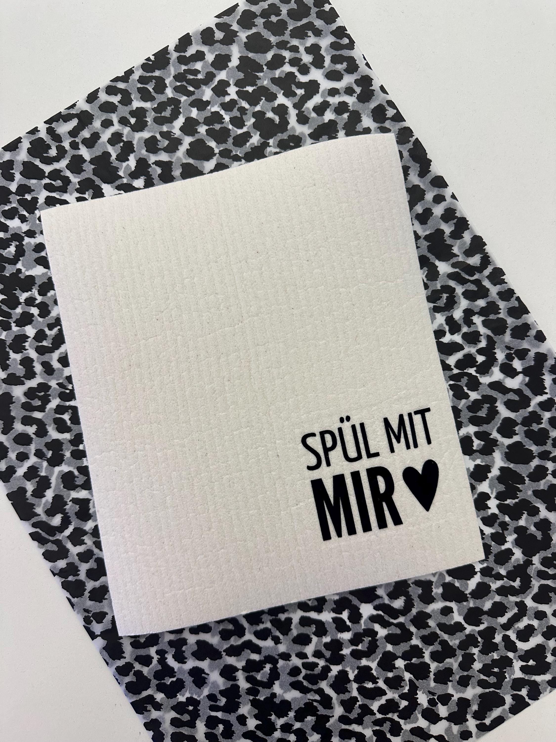 Lustige Schwammtücher 3er Set | Schwammtuch mit Spruch | Spüllappen | Wischtuch weiß | kleines Geschenk Mitbringsel | Öko | waschbar