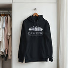 Schwarzer Hoodie für Camper - 'Home is Where I Park It' - Bequeme Baumwollmischung