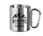 Edelstahltasse mit Karabinergriff Wilderness - Camping Tasse