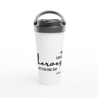 Reise-Thermobecher mit Bowie Songtext 'Heroes' - Edelstahl, auslaufsicher & spülmaschinenfest