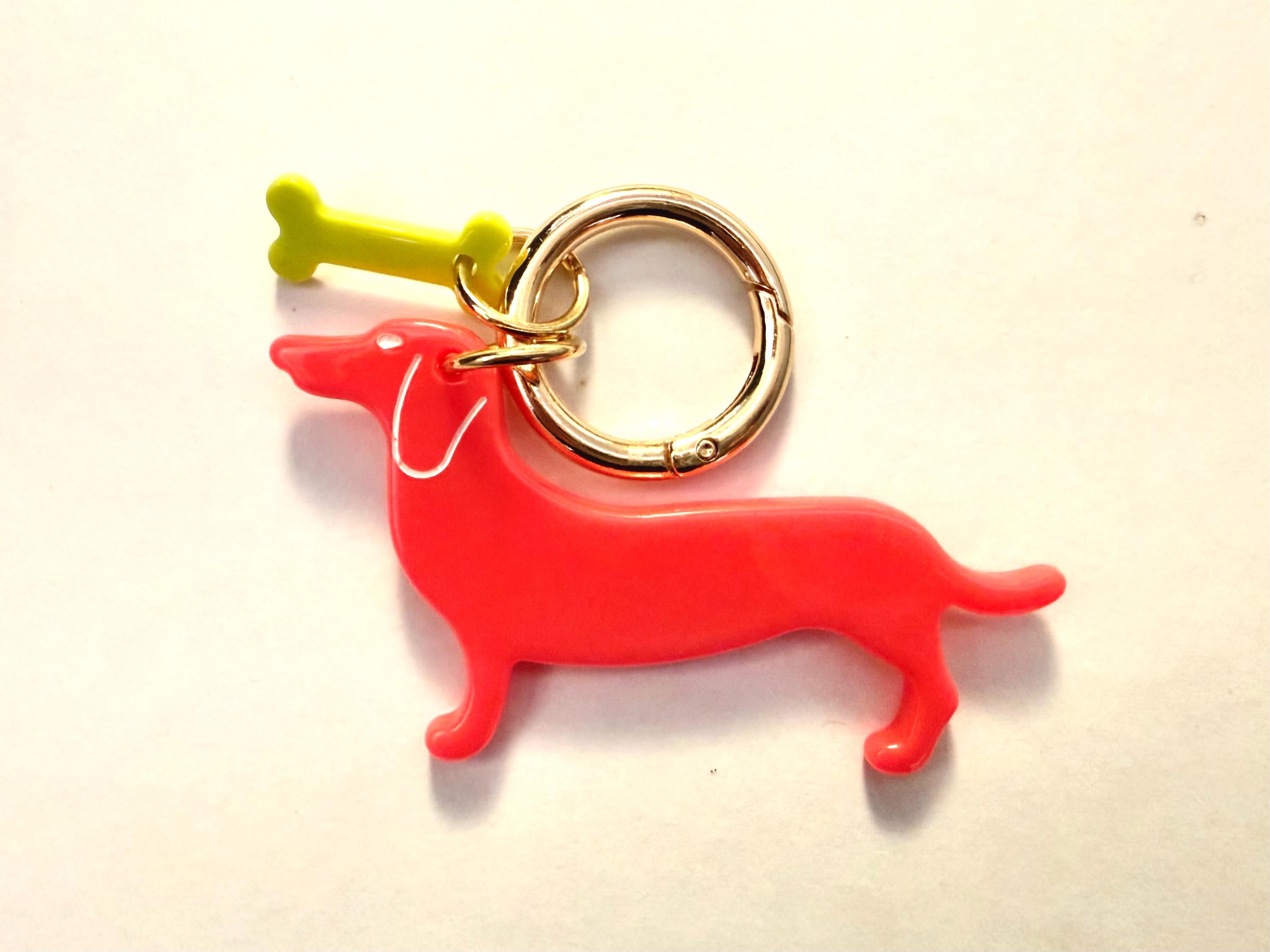 Dackel Anhänger am großen goldenen Karabiner | Charm für Taschen | Schlüsselanhänger | Taschenschmuck Taschenanhänger | Bag Charm