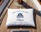 Wasserabweisendes Kissen | personalisiert für Dein Boot | Name, Hafen | Rechteckig 50 × 35 cm | mit Füllung