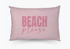 Beach please - Kissen aus Baumwolle | 50 x 35 cm inklusive Füllung | rosa oder türkis