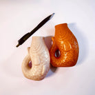 Kleine poppige Vase im Fisch-Look | Fisch-Vase in pink, orange und rosa