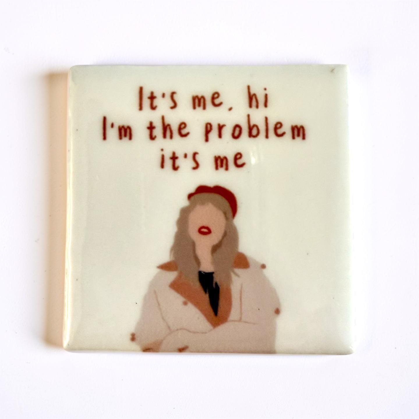 Mini Fliesen Magnete | kleine Kacheln mit Sprüchen | Magnet Taylor | Swiftie Geschenk | 4,5 x 4,5 Tile