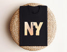 T-Shirt schwarz New York | NY in roségold | runder Halsausschnit und runde Saumkante | Statue of Liberty
