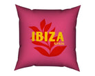 Ibiza Kissen pink mit Füllung | Samtkissen Ibiza Spain | bunte Sommer Deko | Boho Statement Kissen floral | Geschenk Ibiza Lover