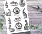 Oster Kerzen DIY | 30 Sticker im Vintage Look | für Wasserschiebefolie | digitaler download