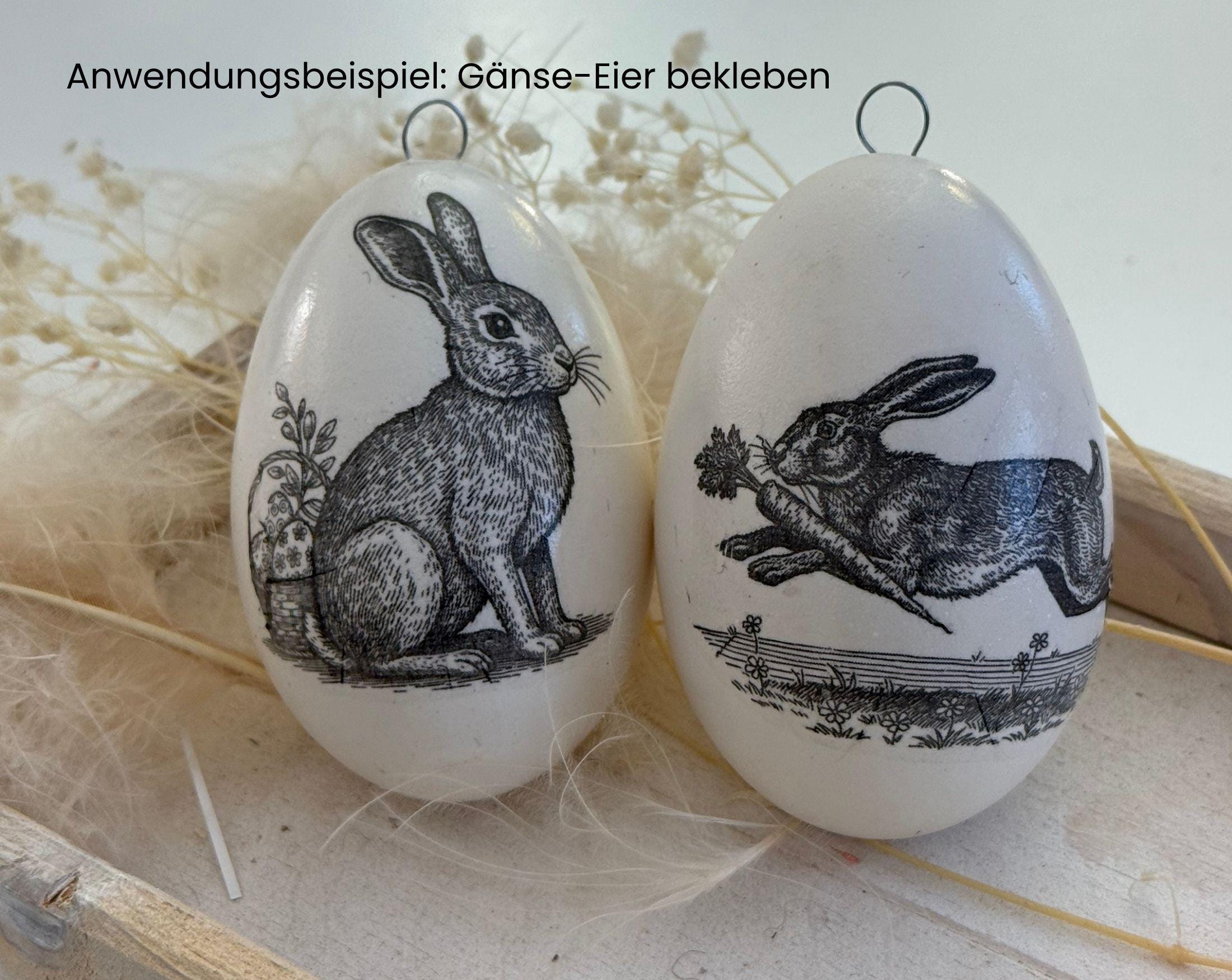 Oster Kerzen DIY | 30 Sticker im Vintage Look | für Wasserschiebefolie | digitaler download