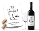 Personalisiertes Weinflaschen Etikett Ruhestand | Abschied Geschenk Kollege lustig | Weinlabel Rente Geschenk personalisiert | Rentner