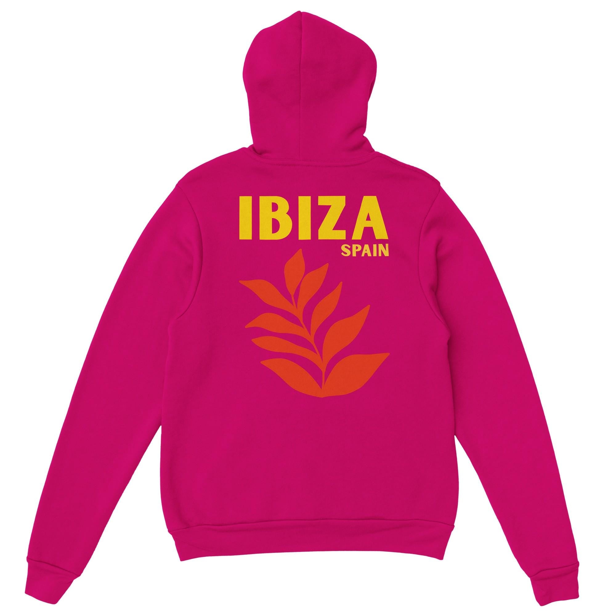 Ibiza Hoodie Pink Floral | Sommer Vibes Hoodie mit Print | Urlaub Outfit | Geschenk für Freundin