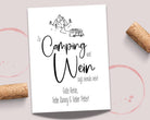 Personalisiertes Weinflaschen Etikett | Geschenk Camper Camping Wein | Caravan | Weinflasche Sticker mit Namen | diverse Motive