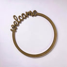 Holzkranz „Welcome“ – Bastelrohling für Trockenblumen | Türkranz DIY | Holzring für individuelle Deko | 25 cm