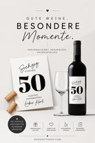 Personalisiertes Weinflaschen Etikett | Runder Geburtstag | 60. Geburtstag Weinflaschenetikett | auch für 50. oder 40. oder 30. Geburtstag