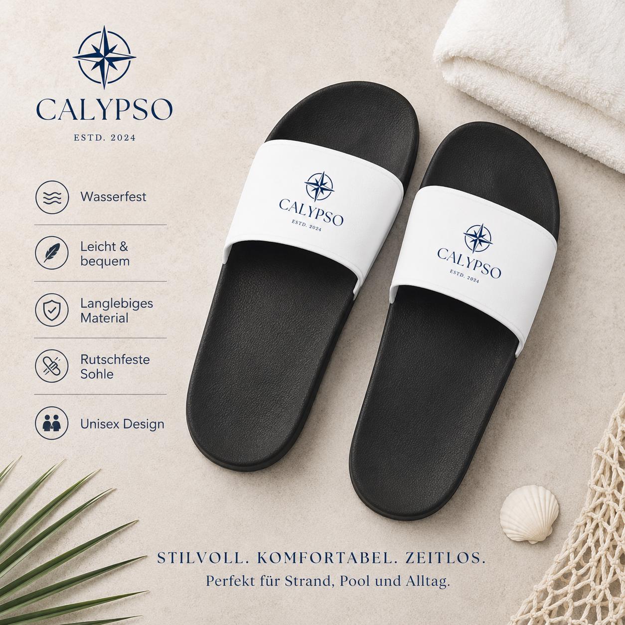 Personalisierte Badelatschen mit Bootsname | Geschenk für Bootsbesitzer | Maritime Slides mit Bootsnamen | Yacht Geschenk | Segelurlaub