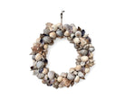Muschelkranz Natur – handgefertigter Kranz aus Muscheln & Schneckenhäusern | Maritime Deko in Beige und Grau | Beach House Stil