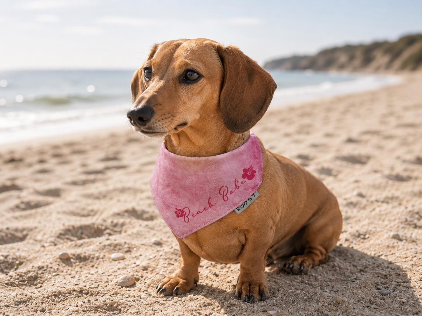 Hundehalstuch "Beach Babe" | pink | Hunde Bandana