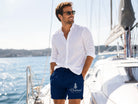 Personalisierte Herren-Shorts mit Bootsname – maritime Shorts für Segler, Skipper & Bootsliebhaber