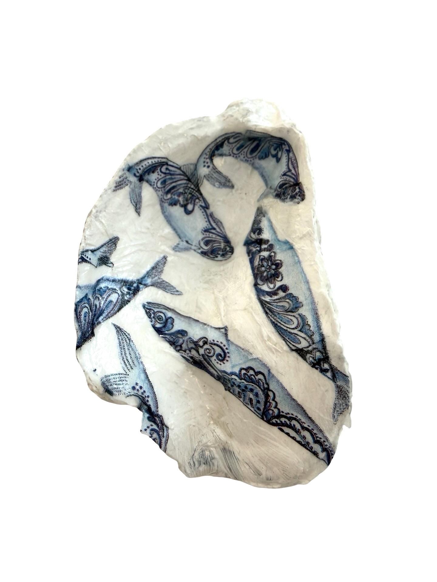 Austernschalen | Austern handgemalt | Schmuckschale | Trauringe | handbemalte Oyster | Ringschale