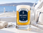 Personalisierter Bierkrug für Bootsbesitzer | Bierglas mit Bootsname & Jahreszahl | Geschenk für Skipper, Segler, Kapitän | Bierhumpen Glas