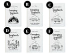 Camping Tagebuch | weißes Notizbuch | Personalisierung | Logbuch für Camper | A5 liniert | anpassbar Name, Titel, Headline