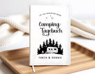 Camping Tagebuch | weißes Notizbuch | Personalisierung | Logbuch für Camper | A5 liniert | anpassbar Name, Titel, Headline