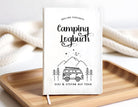 Camping Tagebuch | weißes Notizbuch | Personalisierung | Logbuch für Camper | A5 liniert | anpassbar Name, Titel, Headline
