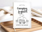 Camping Tagebuch | weißes Notizbuch | Personalisierung | Logbuch für Camper | A5 liniert | anpassbar Name, Titel, Headline