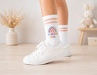 Personalisierbare Schulkind 2026 Socken mit Streifen, Einschulung Geschenk Mädchen Junge, bunte Socken, Geschenk Einschulung, Bio-Baumwolle