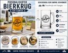 Personalisierter Bierkrug für Camper mit Namen – Camping Geschenk für Papa, Opa, Wohnmobil Besitzer, Stellplatz Legende Bierglas 0,5 L