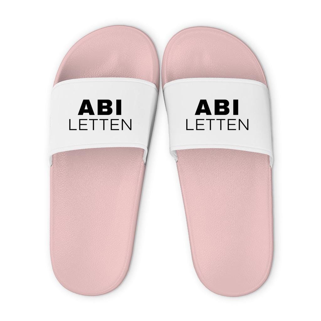 Abi Letten Schlappen Geschenk Abitur | Lustige Badelatschen Abi 2026 | Abiletten Geschenk Abifeier Abizeit Urlaub | in 6 Farben (Gr. 36-47)