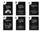 Camping Tagebuch | weißes Notizbuch | Personalisierung | Logbuch für Camper | A5 liniert | anpassbar Name, Titel, Headline