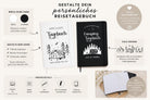 Camping Tagebuch | weißes Notizbuch | Personalisierung | Logbuch für Camper | A5 liniert | anpassbar Name, Titel, Headline
