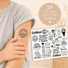 Schulkind | personalisierbare Tattoos zum Schulanfang | Kindertattoo mit Namen | 24er Set | für Jungs & Mädchen 1. Schultag | zum Schulstart