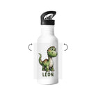 Trinkflasche Dino | personalisierte Edelstahlflasche | Geschenk für Schulanfang, Kita Start